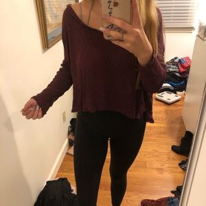 burgundy sweater